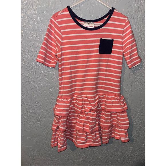 Hanna Andersson Other - Hanna Andersson striped short sleeve tiered ruffle dress